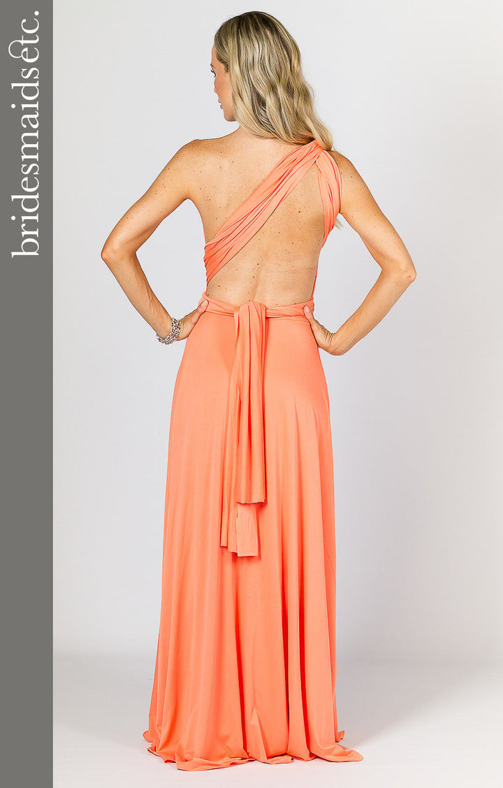 Bridesmaids Etc. Multi Way Wrap Maxi - Peach