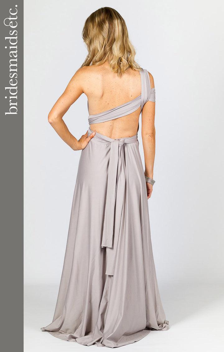 Bridesmaids Etc. Multi Way Wrap Maxi - Silver