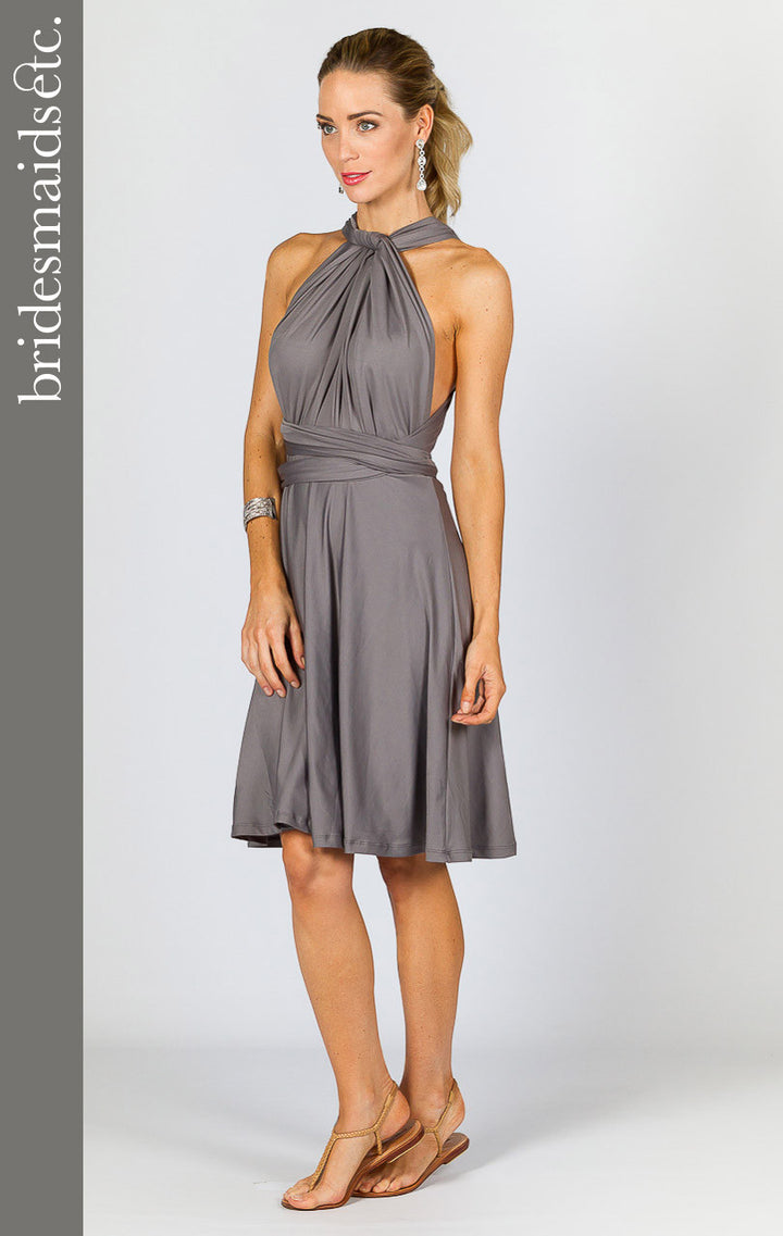Bridesmaids Etc. Multi Way Wrap Midi - Pewter