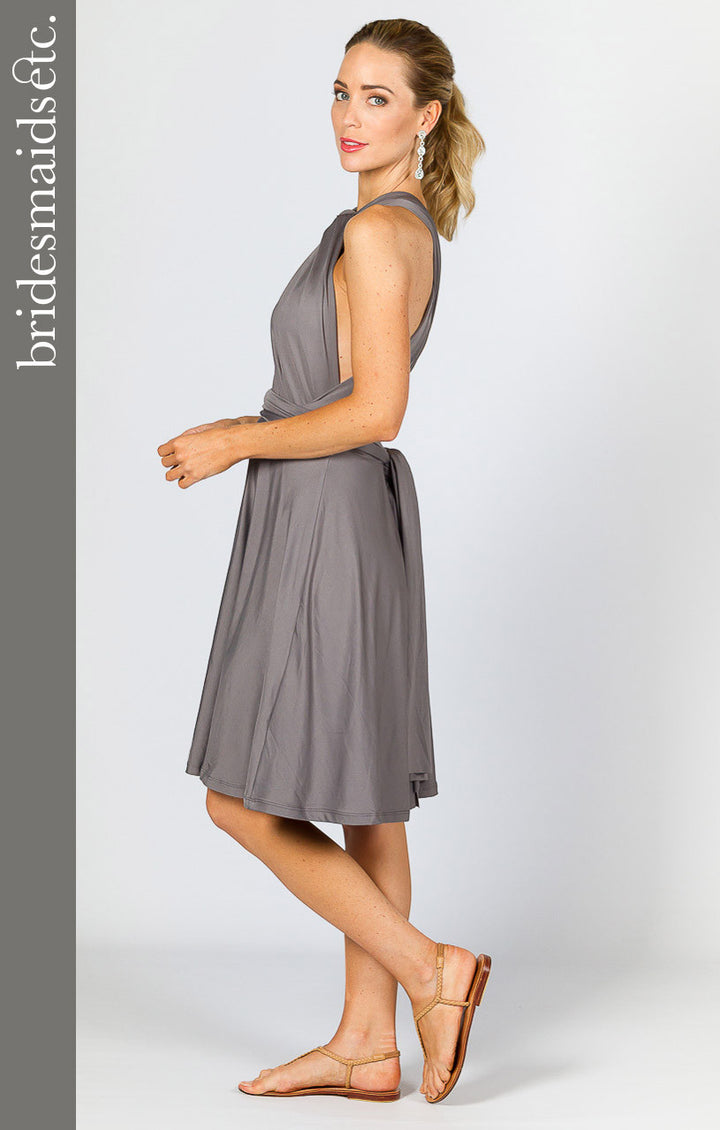 Bridesmaids Etc. Multi Way Wrap Midi - Pewter