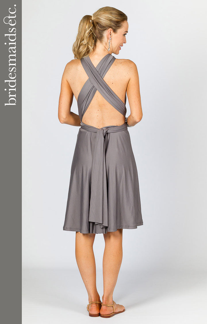Bridesmaids Etc. Multi Way Wrap Midi - Pewter