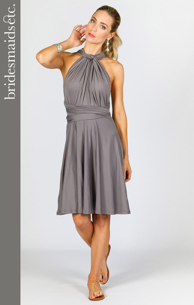 Bridesmaids Etc. Multi Way Wrap Midi - Pewter