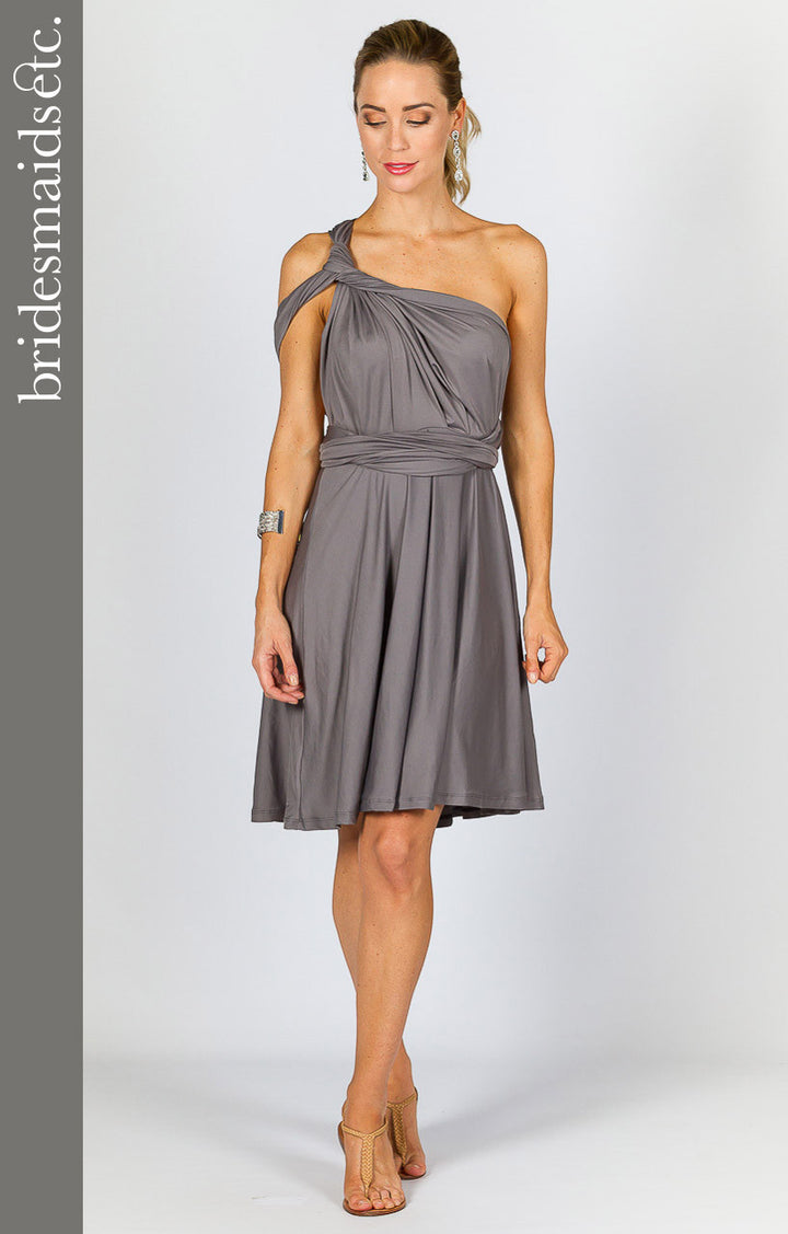 Bridesmaids Etc. Multi Way Wrap Midi - Pewter