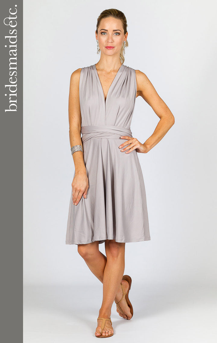 Bridesmaids Etc. Multi Way Wrap Midi - Silver