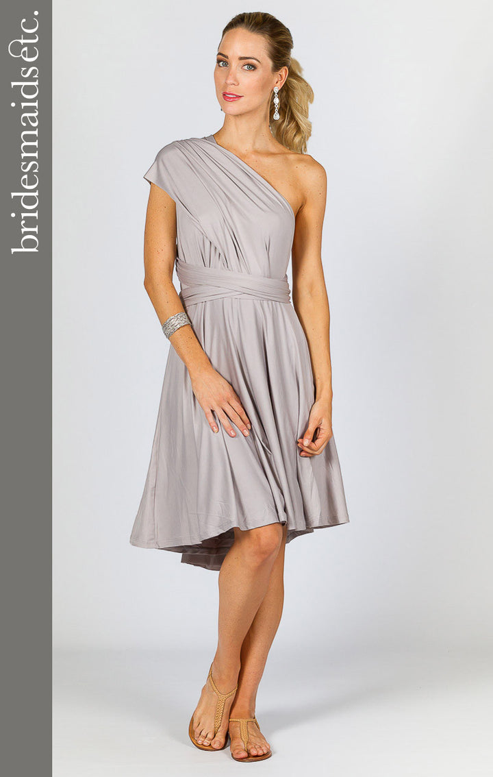 Bridesmaids Etc. Multi Way Wrap Midi - Silver