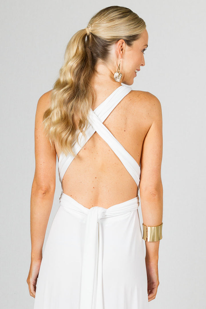 Multi Way Wrap Maxi Dress - White / ONLY 2 LEFT!