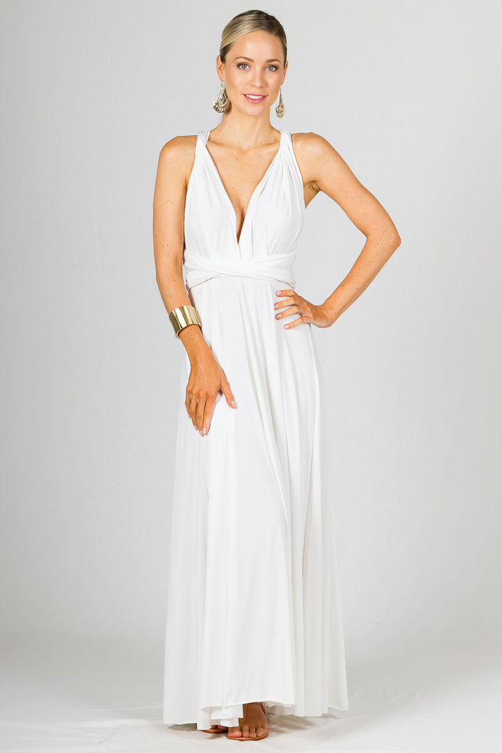 Multi Way Wrap Maxi Dress - White / ONLY 2 LEFT!