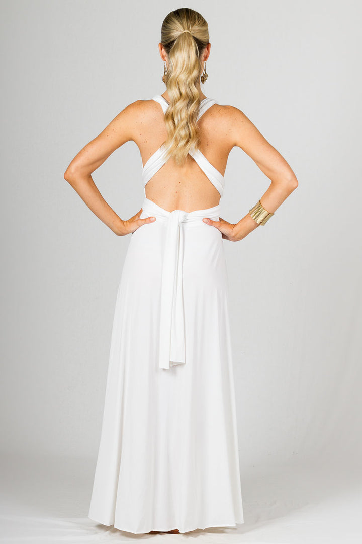 Multi Way Wrap Maxi Dress - White / ONLY 2 LEFT!