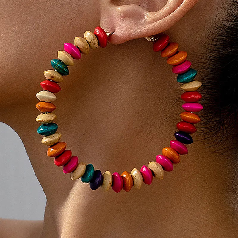 Rainbow Oversized Wooden Hoops