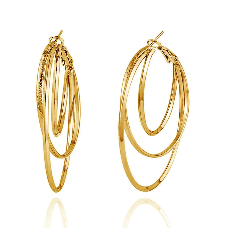Gold Multi Layer Hoops