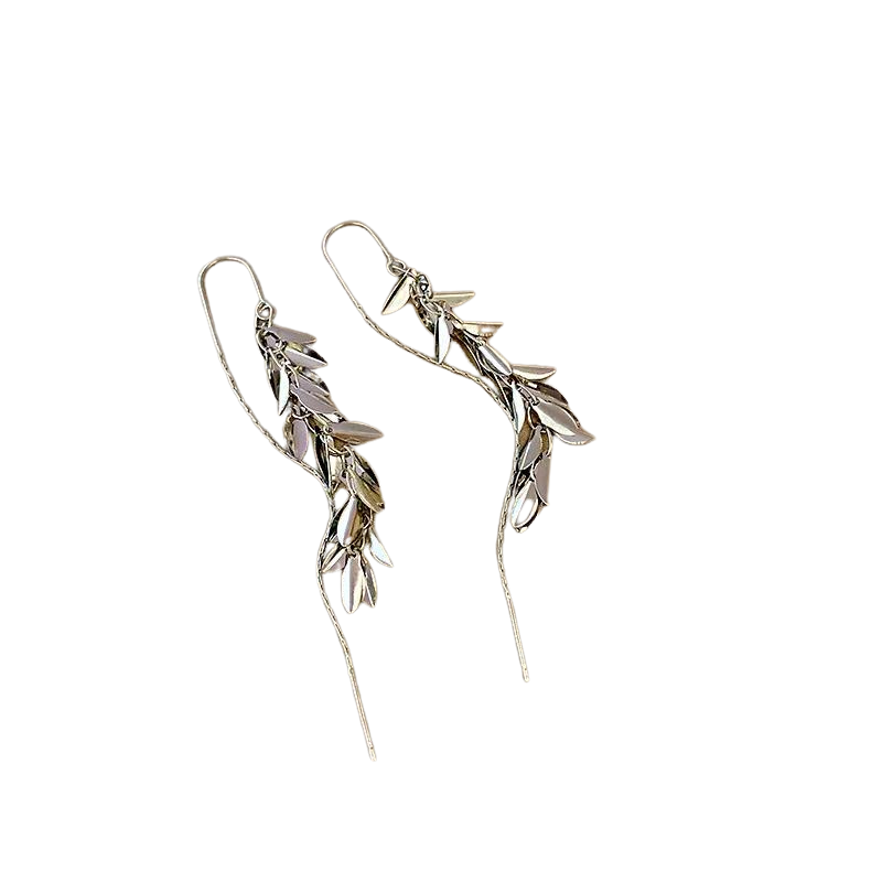 Silver Mini Leaves Earrings