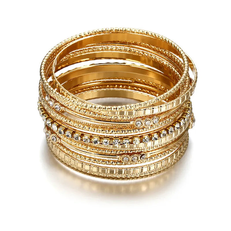 Gold Stacker Bangle Set