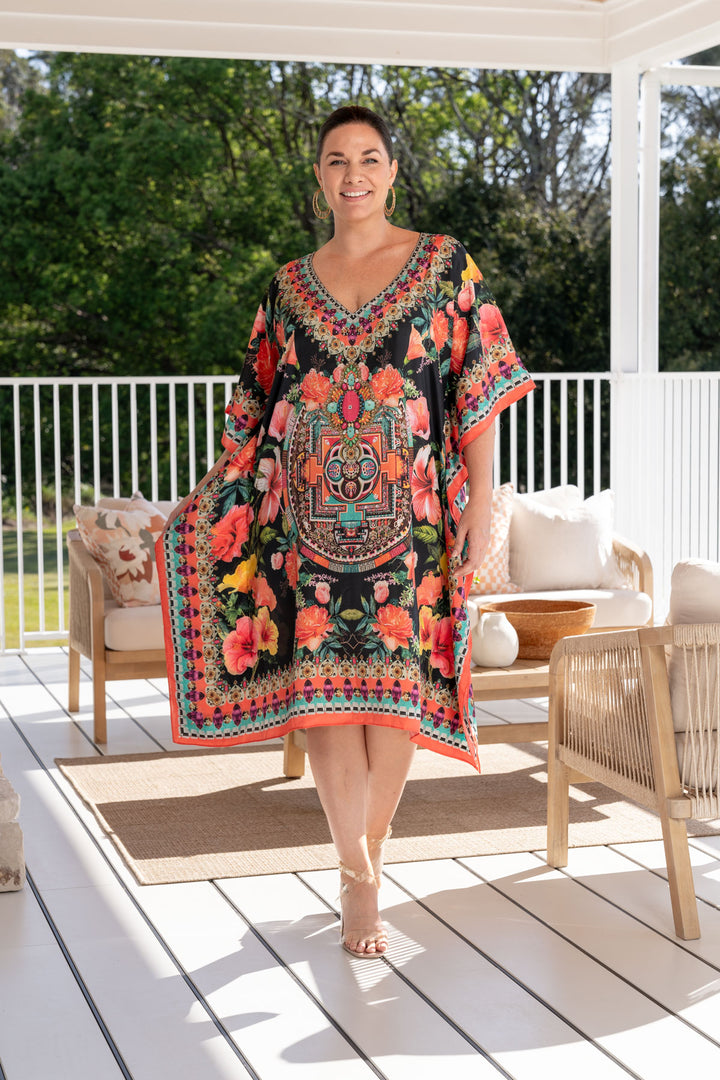 Maya Embellished Kaftan - Knee Length