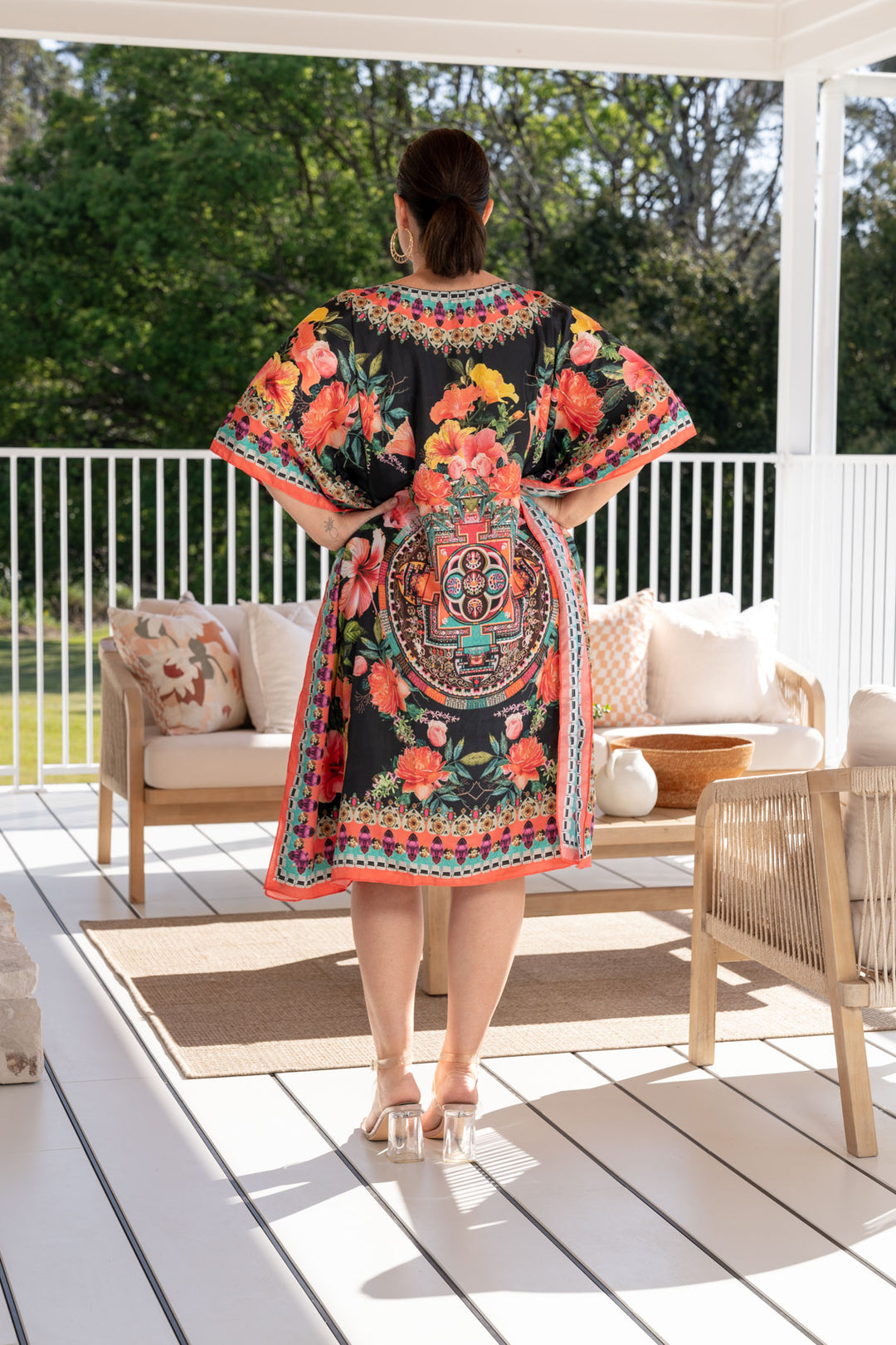 Maya Embellished Kaftan - Knee Length