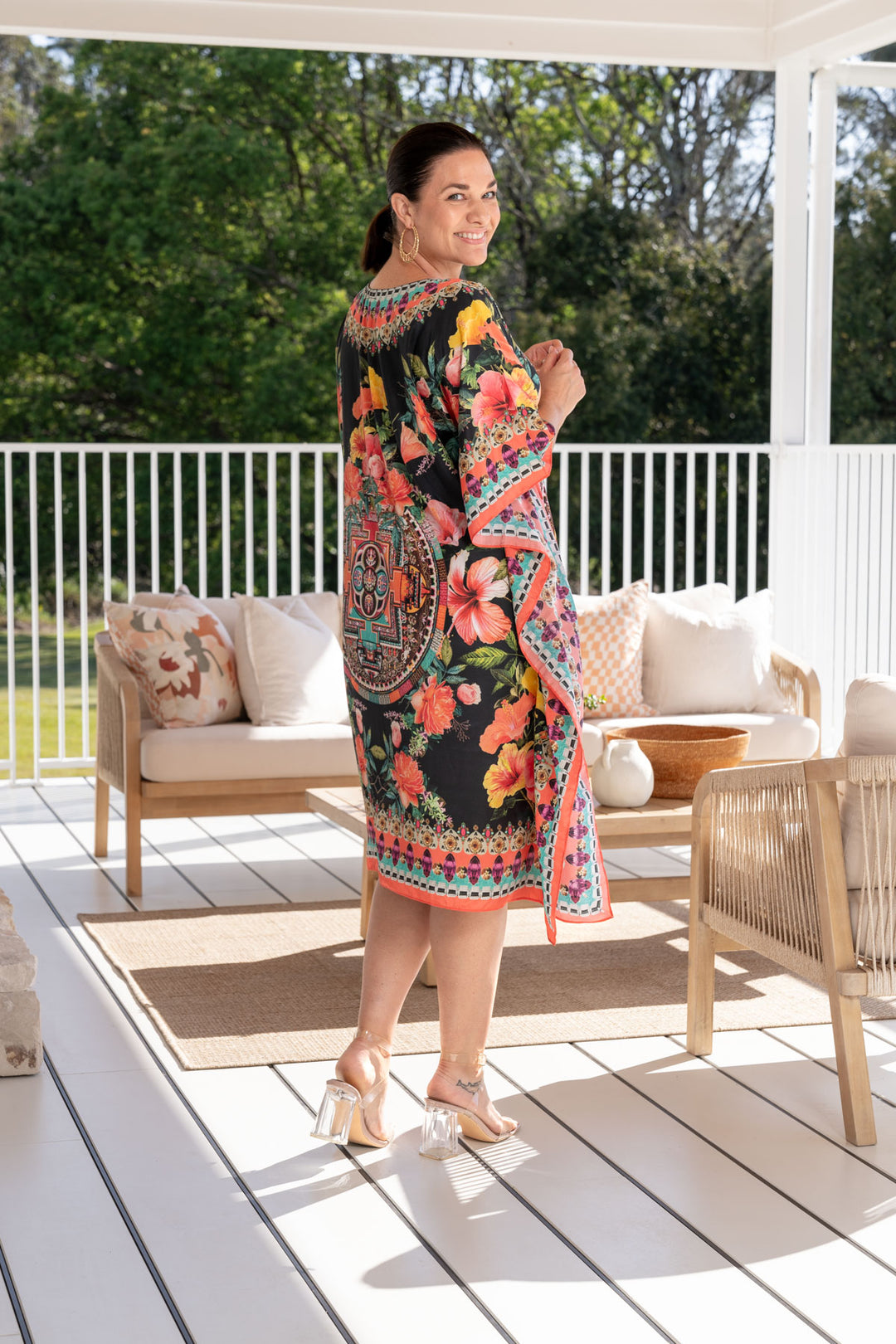 Maya Embellished Kaftan - Knee Length