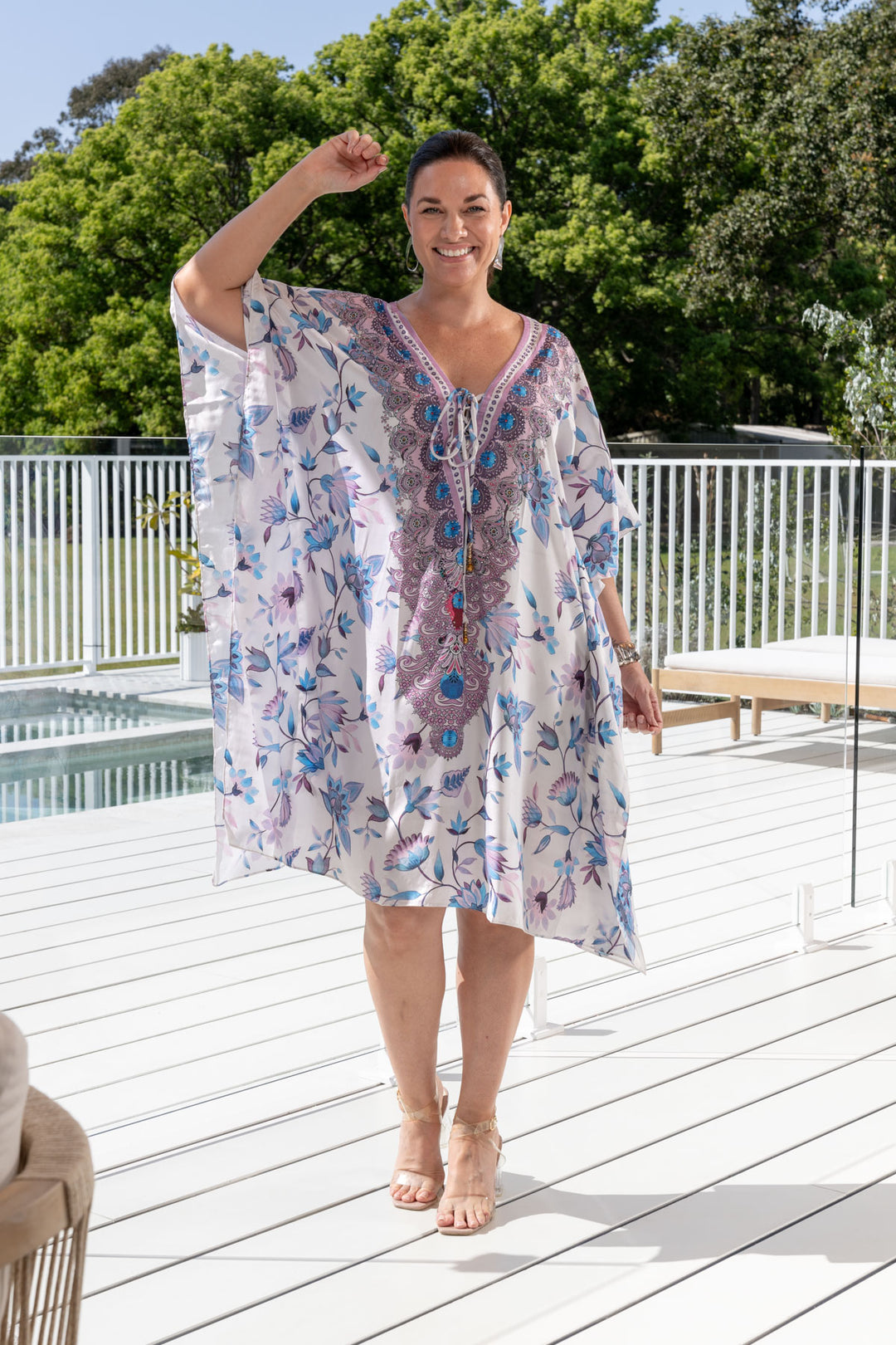 Emme Embellished Kaftan - Knee Length