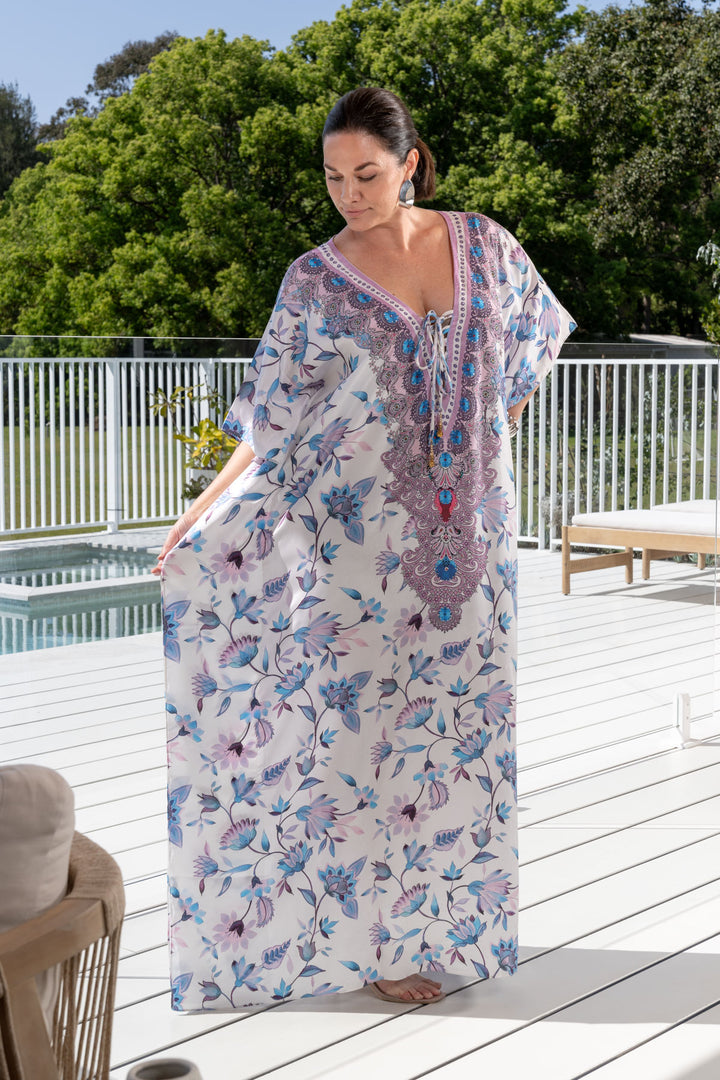 Emme Embellished Kaftan - Tie Front