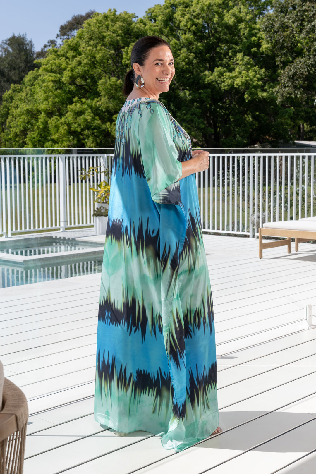 Sarita Embellished Kaftan - Long