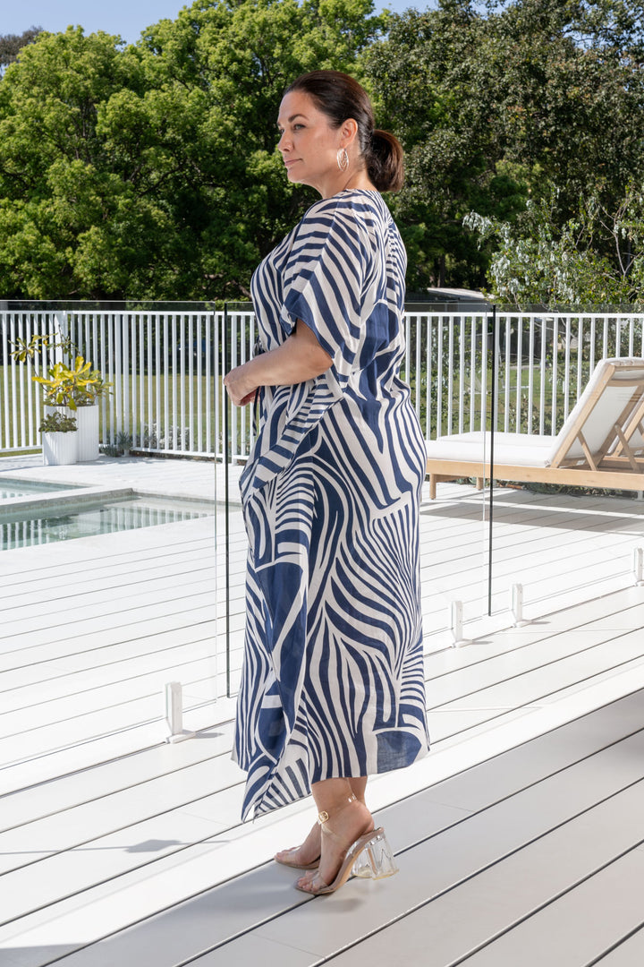 Tallulah Kaftan Dress - Navy