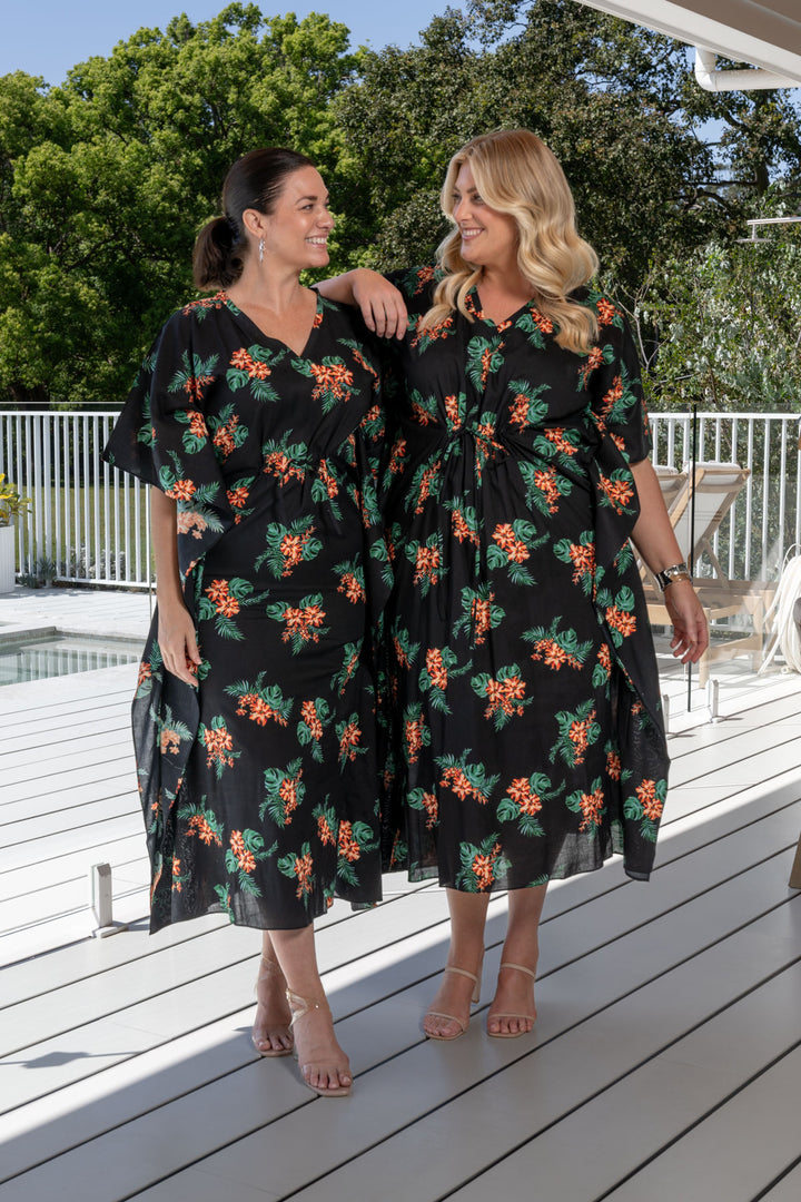 Tallulah Kaftan Dress - Hibiscus