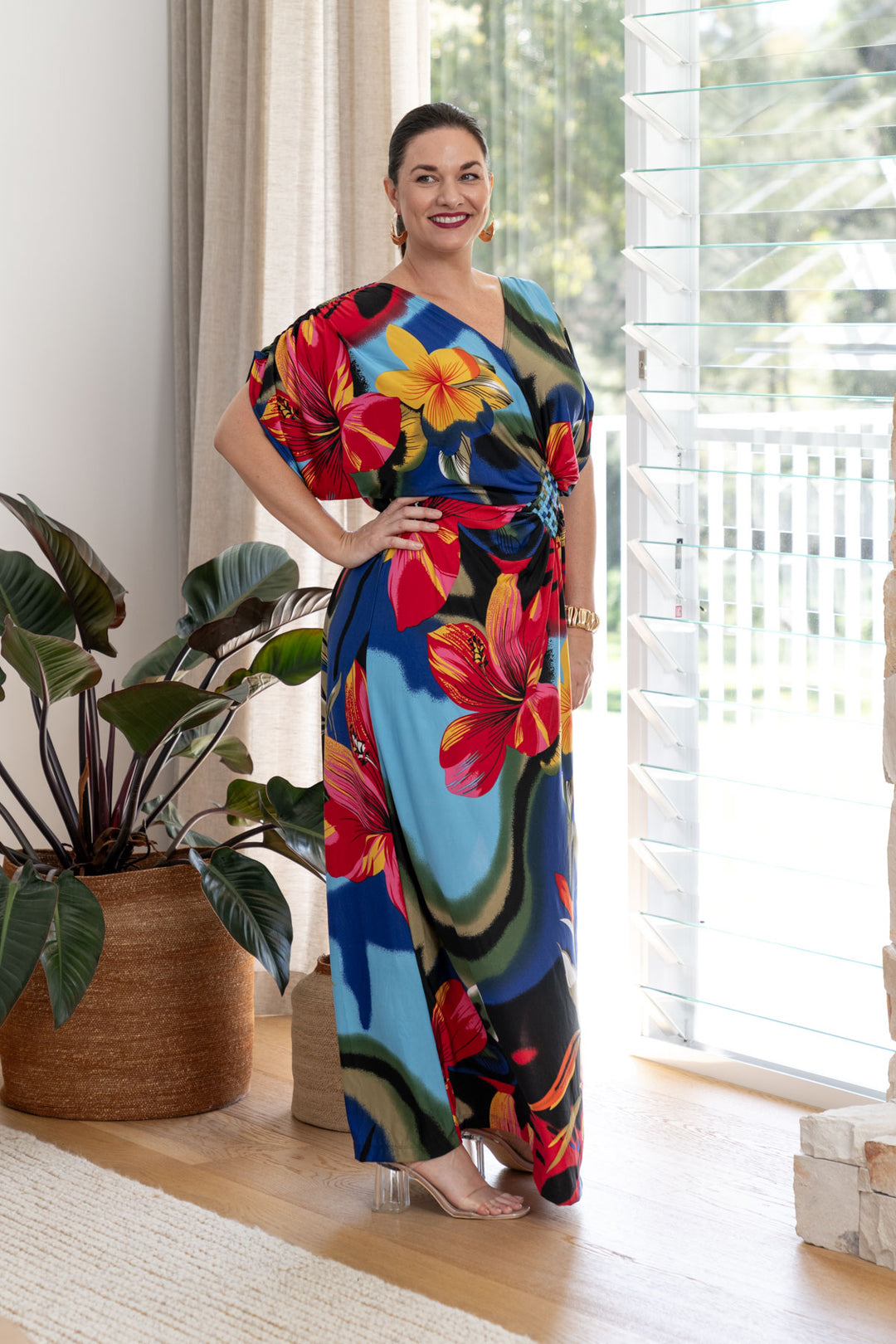 Elsa Maxi Dress - Blue Hibiscus