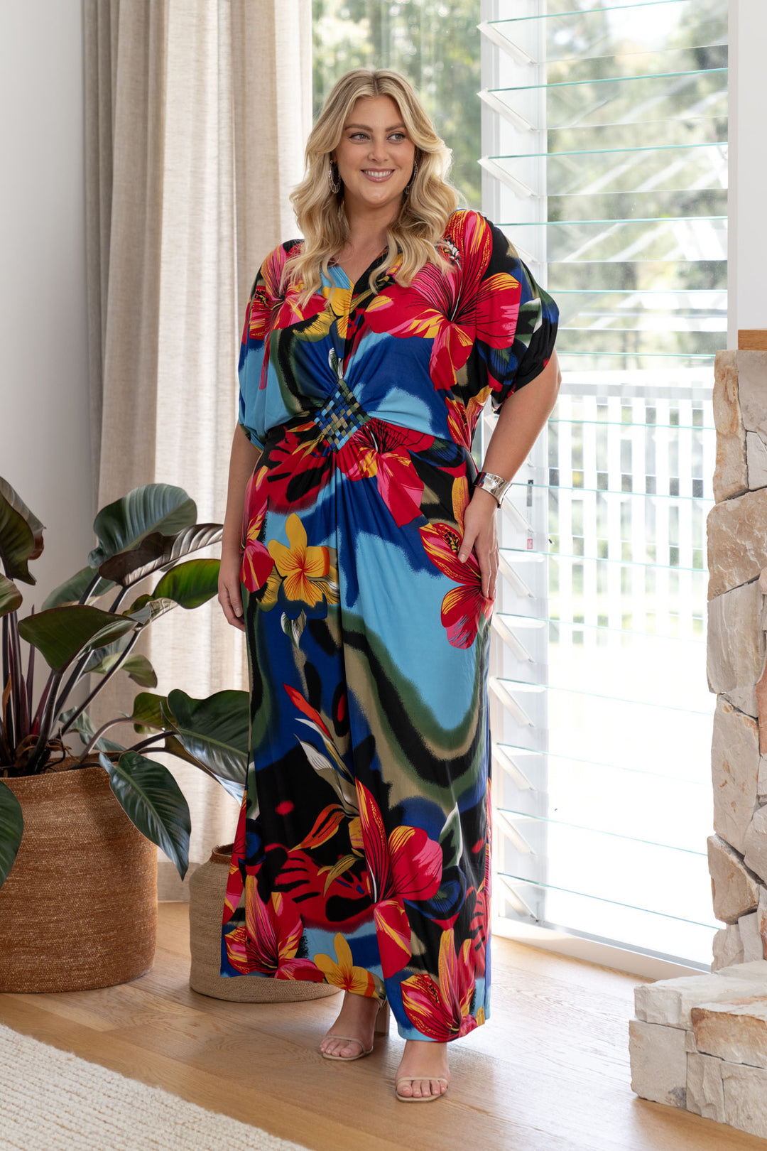 Elsa Maxi Dress - Blue Hibiscus