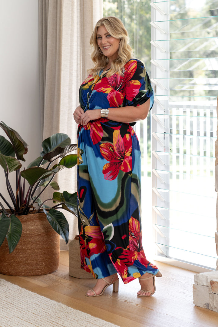 Elsa Maxi Dress - Blue Hibiscus