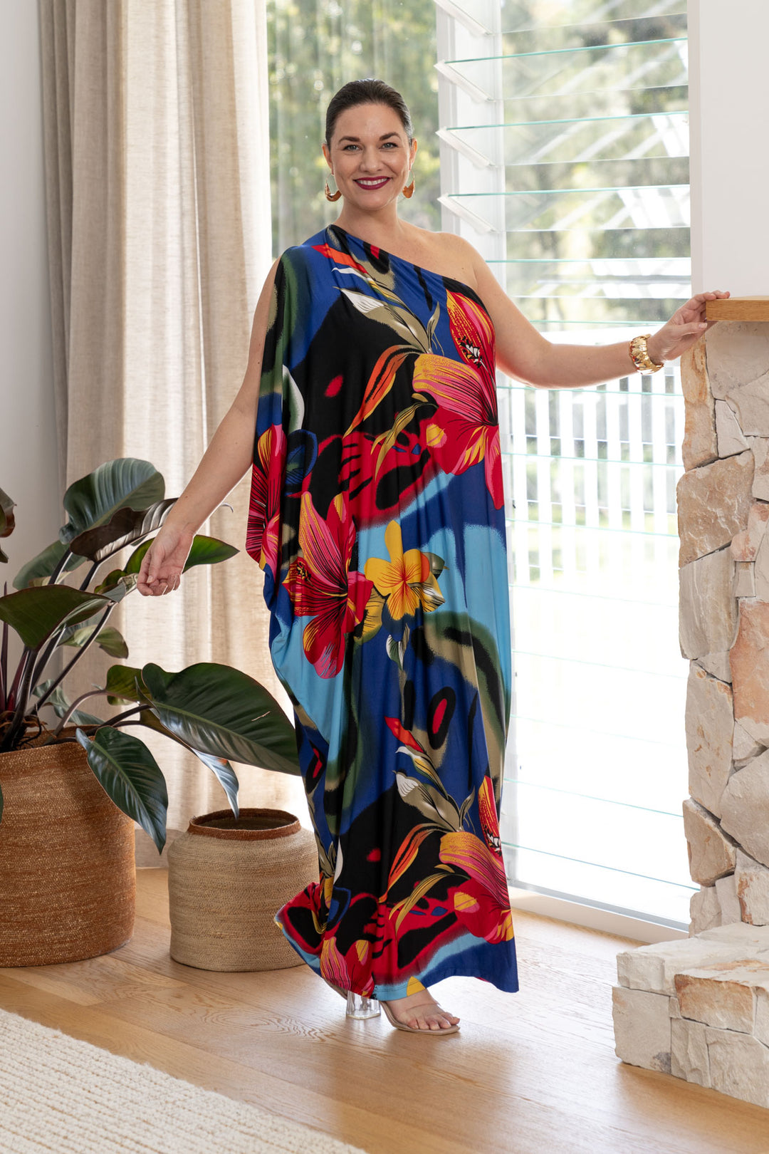 Freya Maxi Dress - Blue Hibiscus