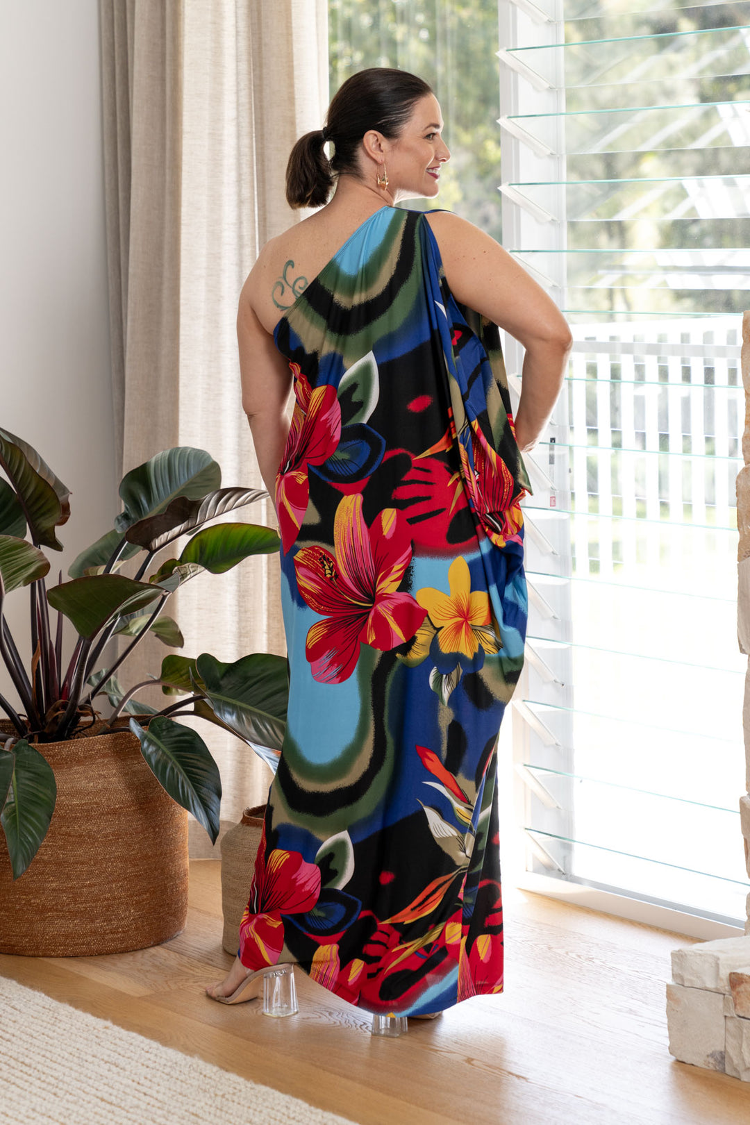 Freya Maxi Dress - Blue Hibiscus