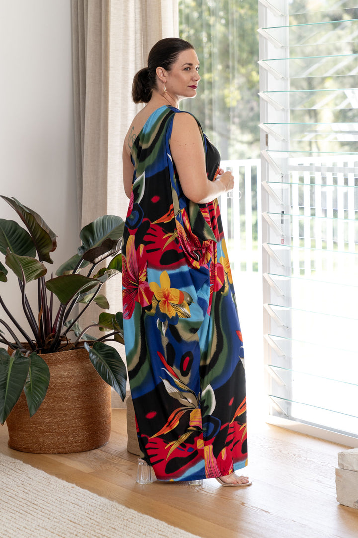 Freya Maxi Dress - Blue Hibiscus