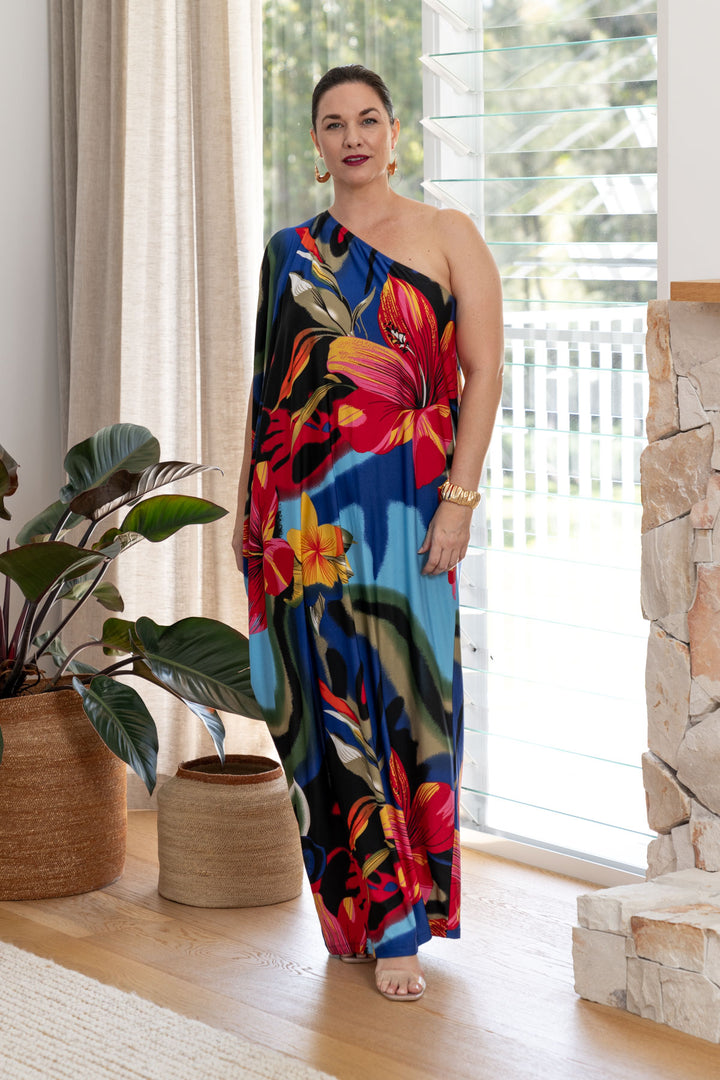 Freya Maxi Dress - Blue Hibiscus