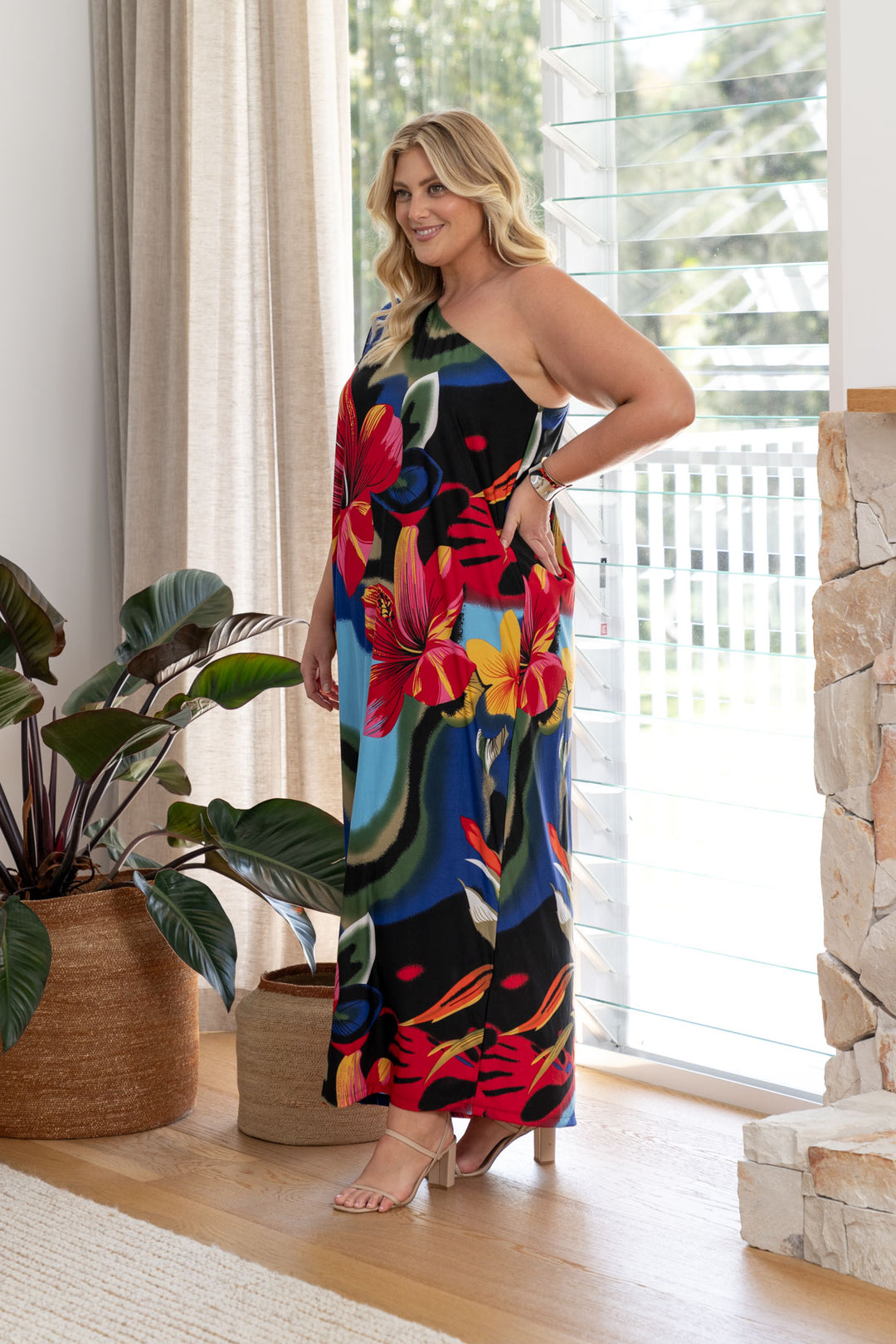 Freya Maxi Dress - Blue Hibiscus