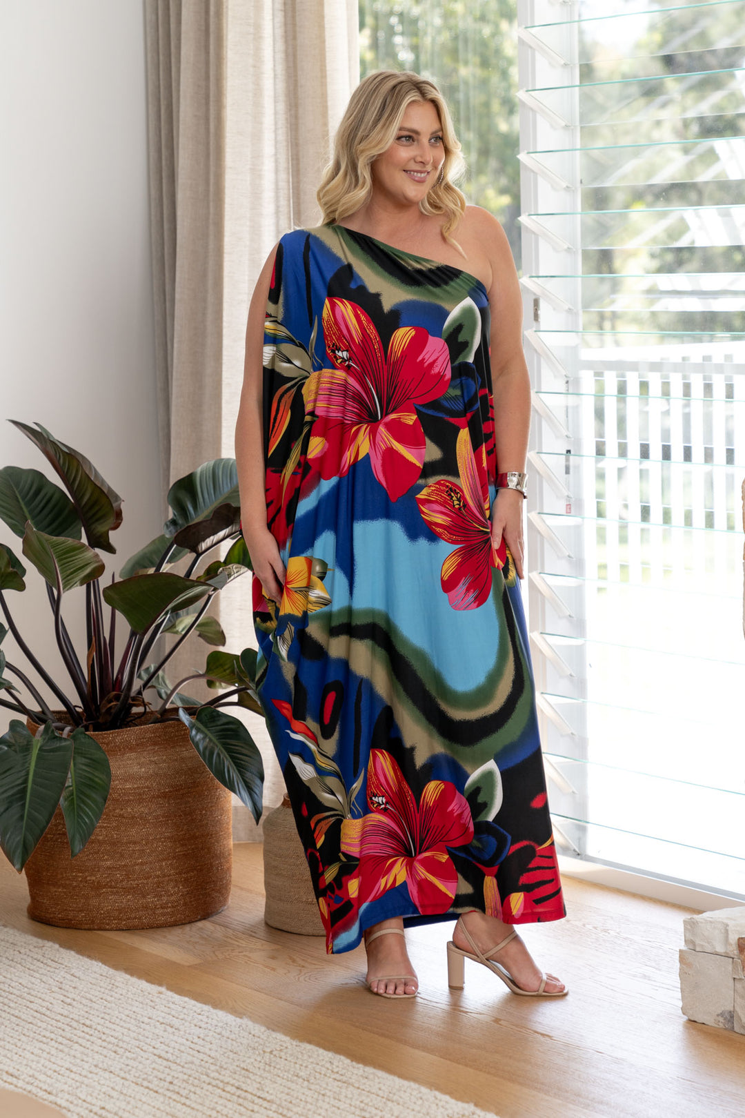 Freya Maxi Dress - Blue Hibiscus