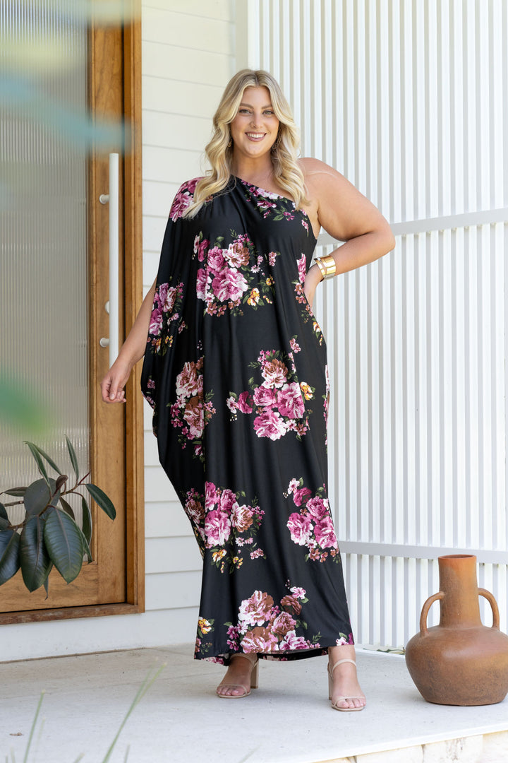 Freya Maxi Dress - Black Floral