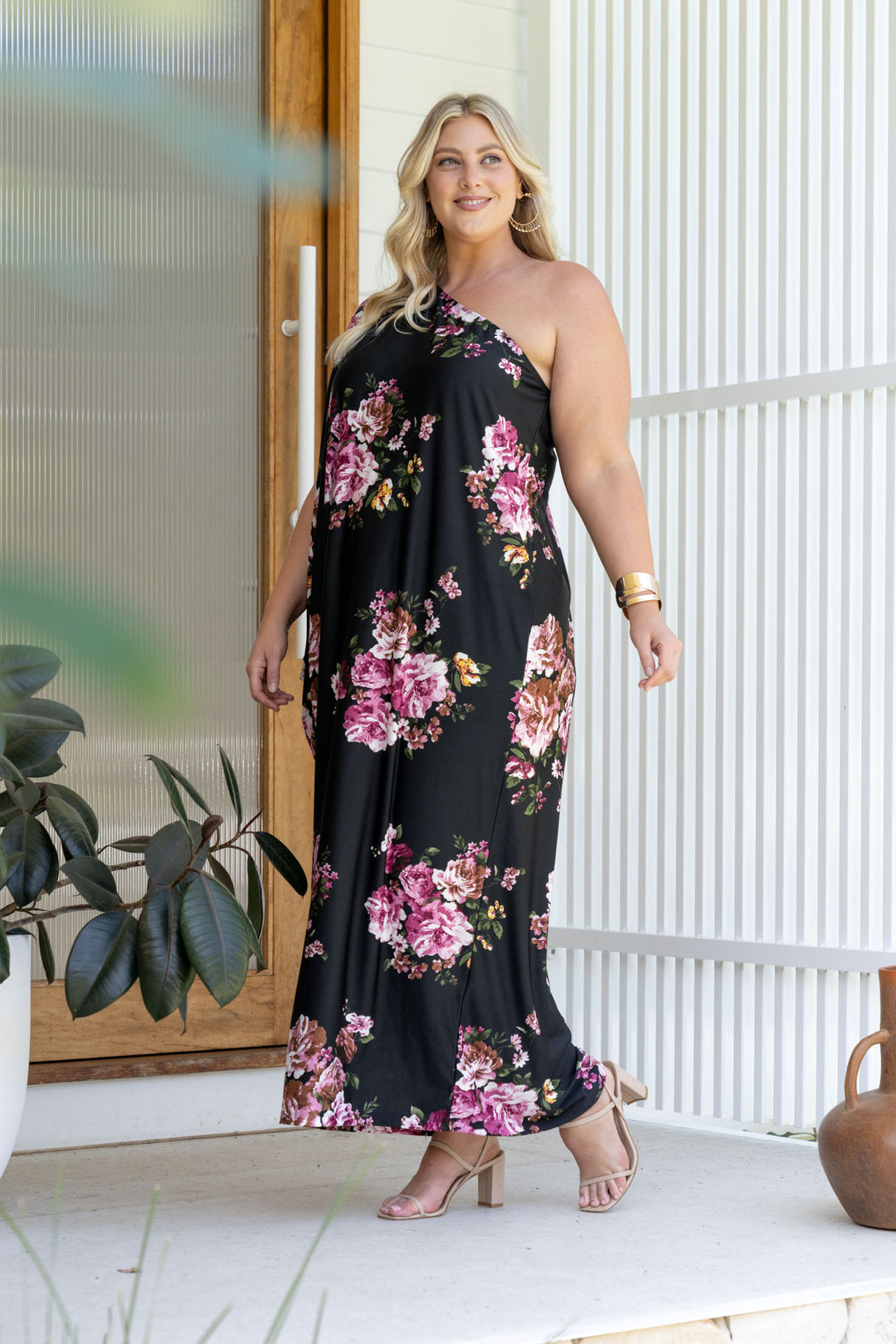 Freya Maxi Dress - Black Floral