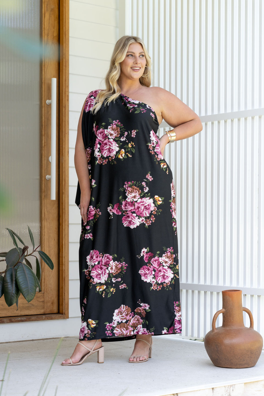 Freya Maxi Dress - Black Floral