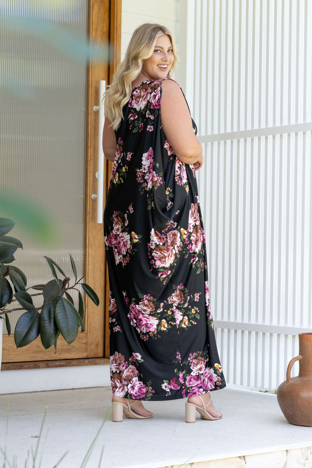 Freya Maxi Dress - Black Floral