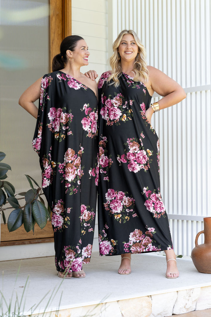 Freya Maxi Dress - Black Floral