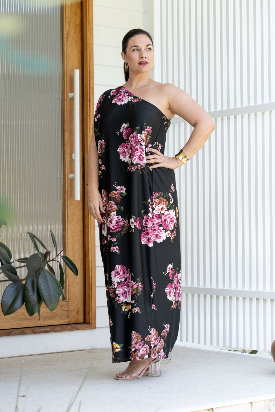 Freya Maxi Dress - Black Floral