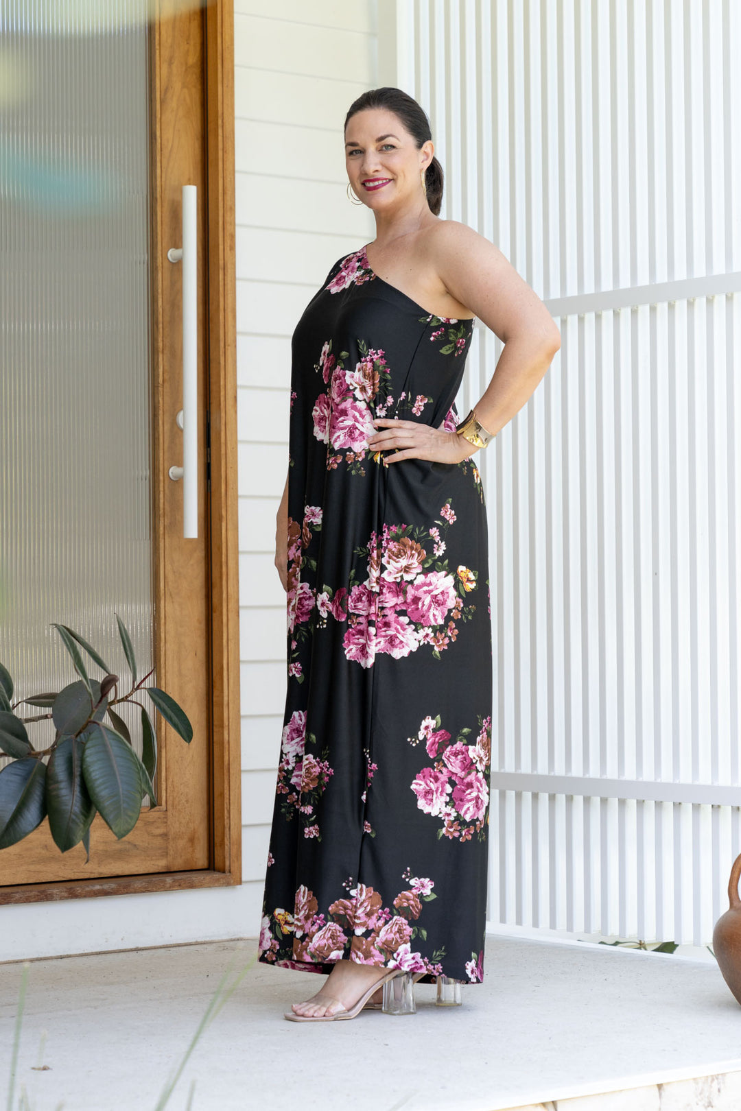 Freya Maxi Dress - Black Floral