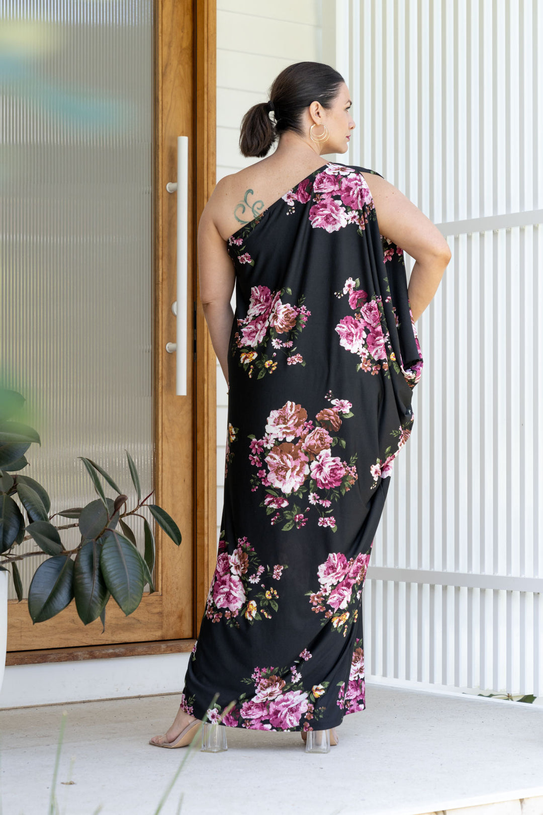 Freya Maxi Dress - Black Floral