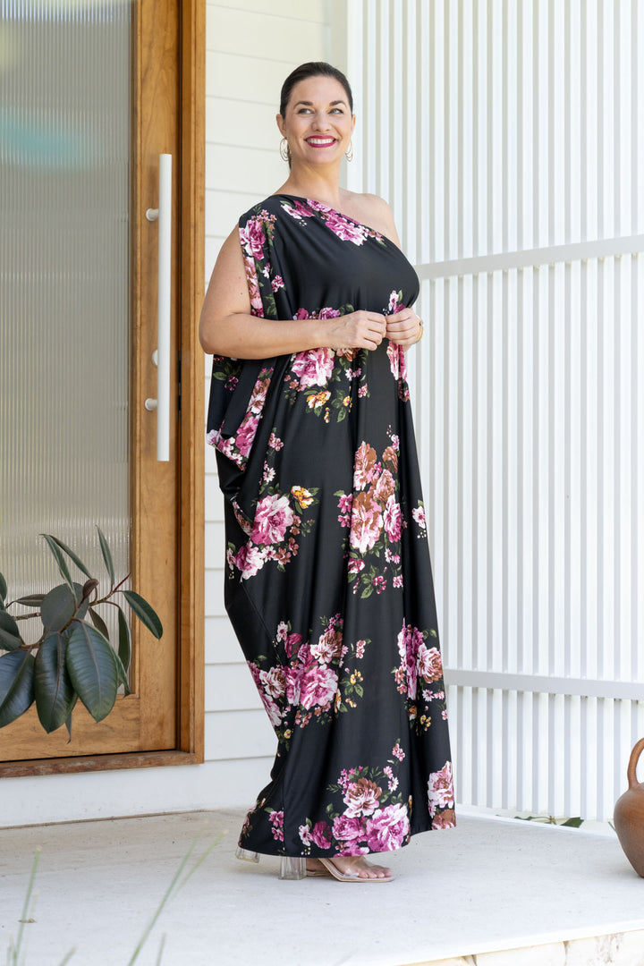 Freya Maxi Dress - Black Floral