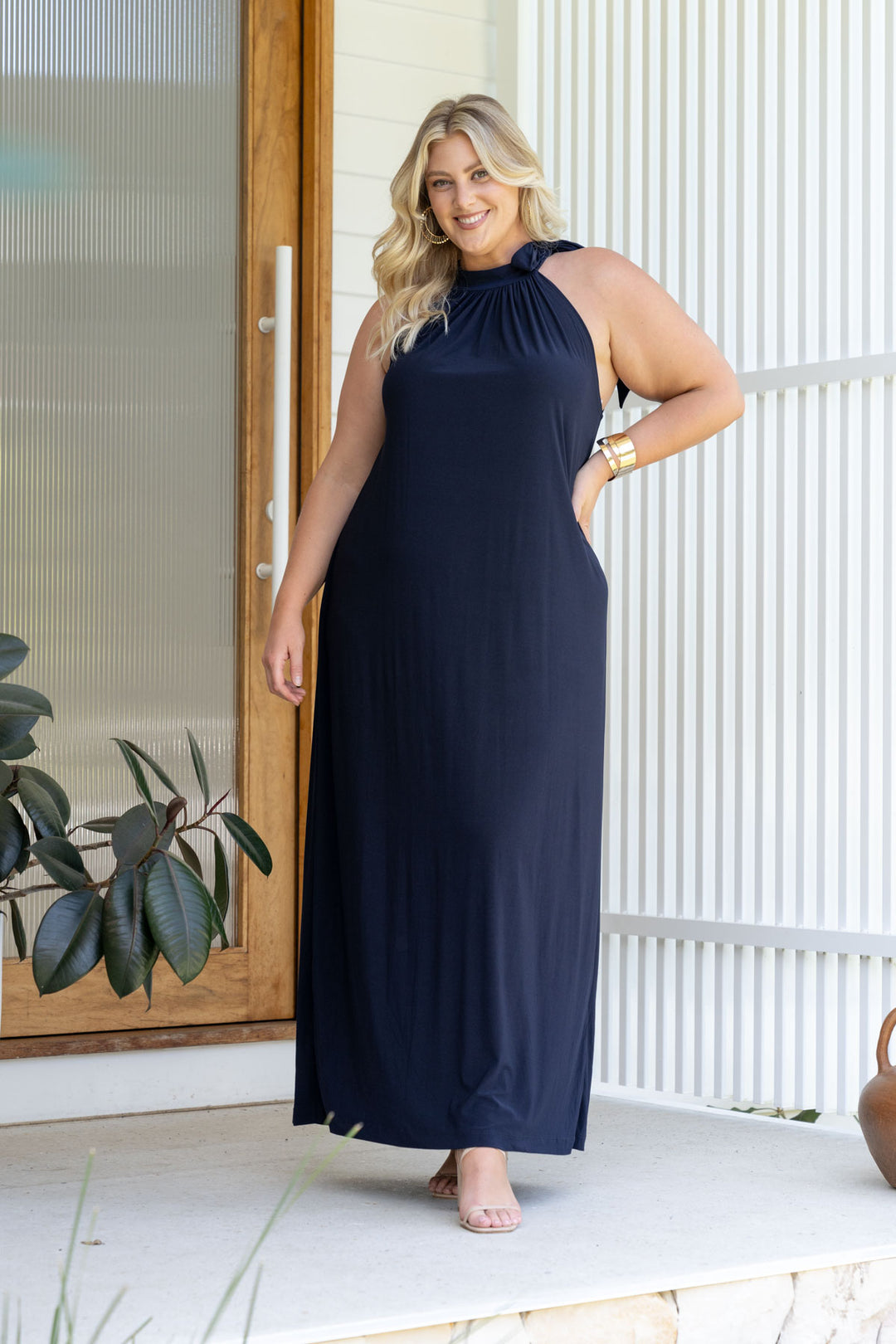 Athena Maxi Dress - Navy