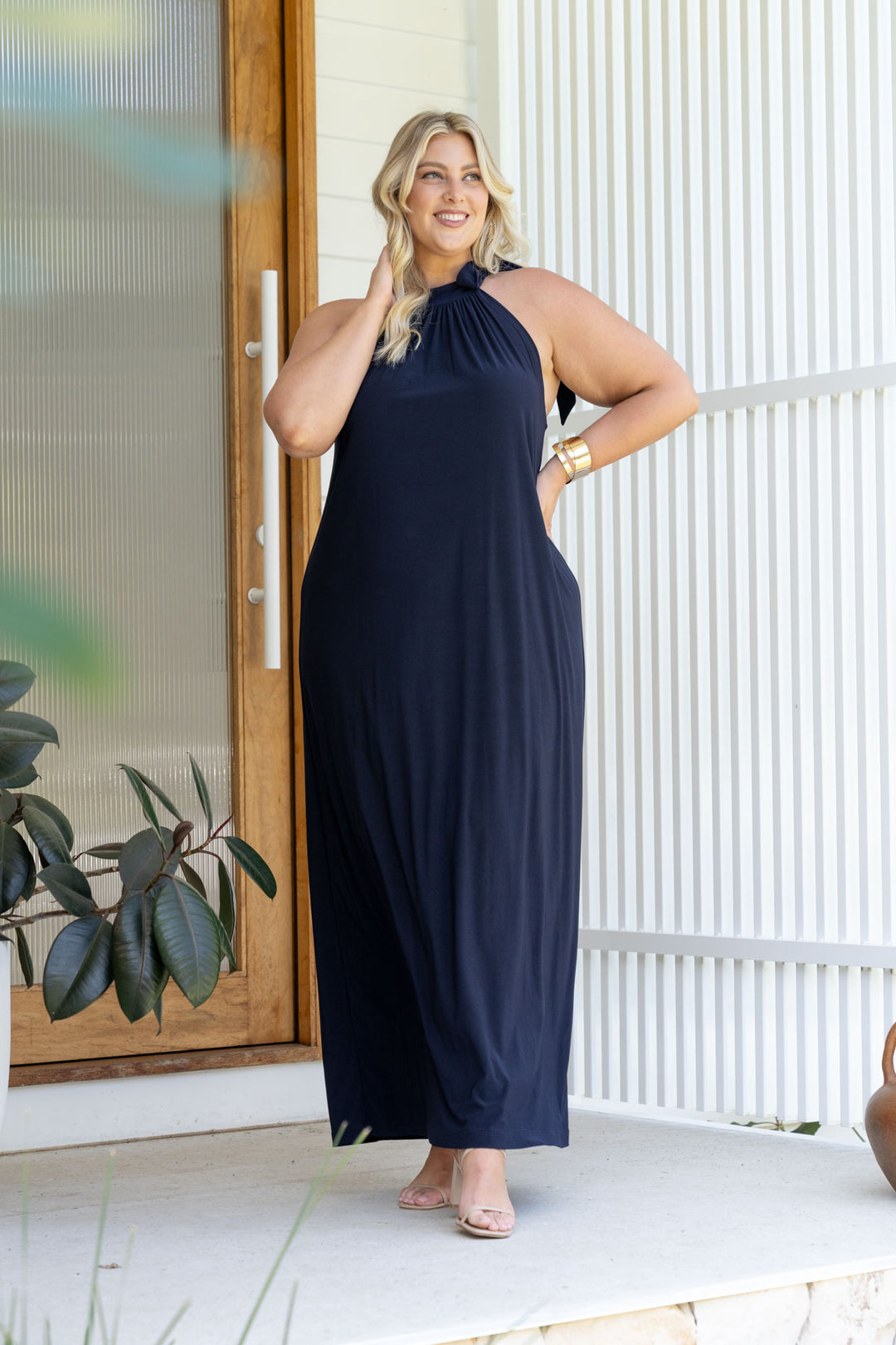 Athena Maxi Dress - Navy