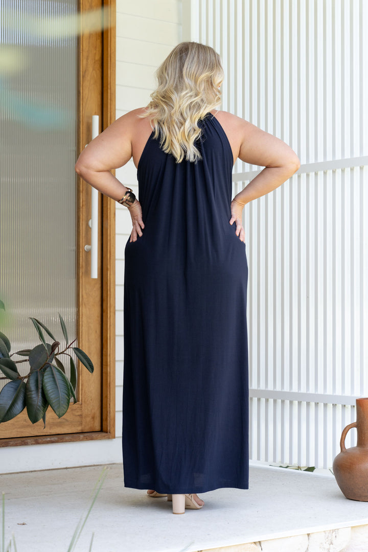 Athena Maxi Dress - Navy