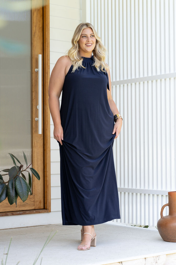 Athena Maxi Dress - Navy