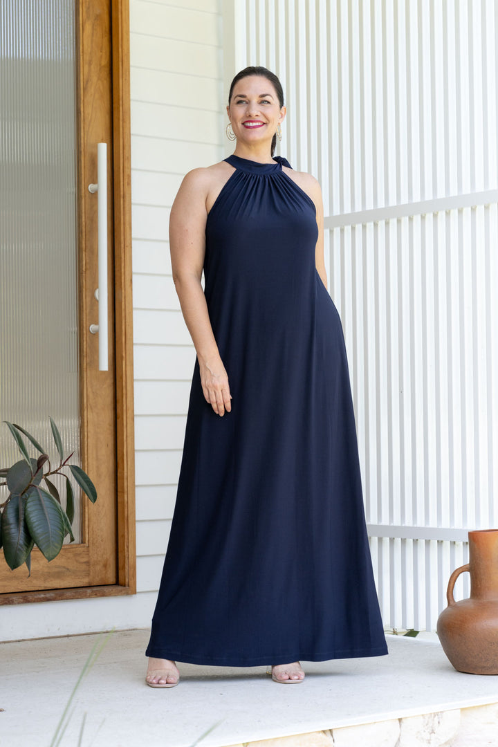 Athena Maxi Dress - Navy