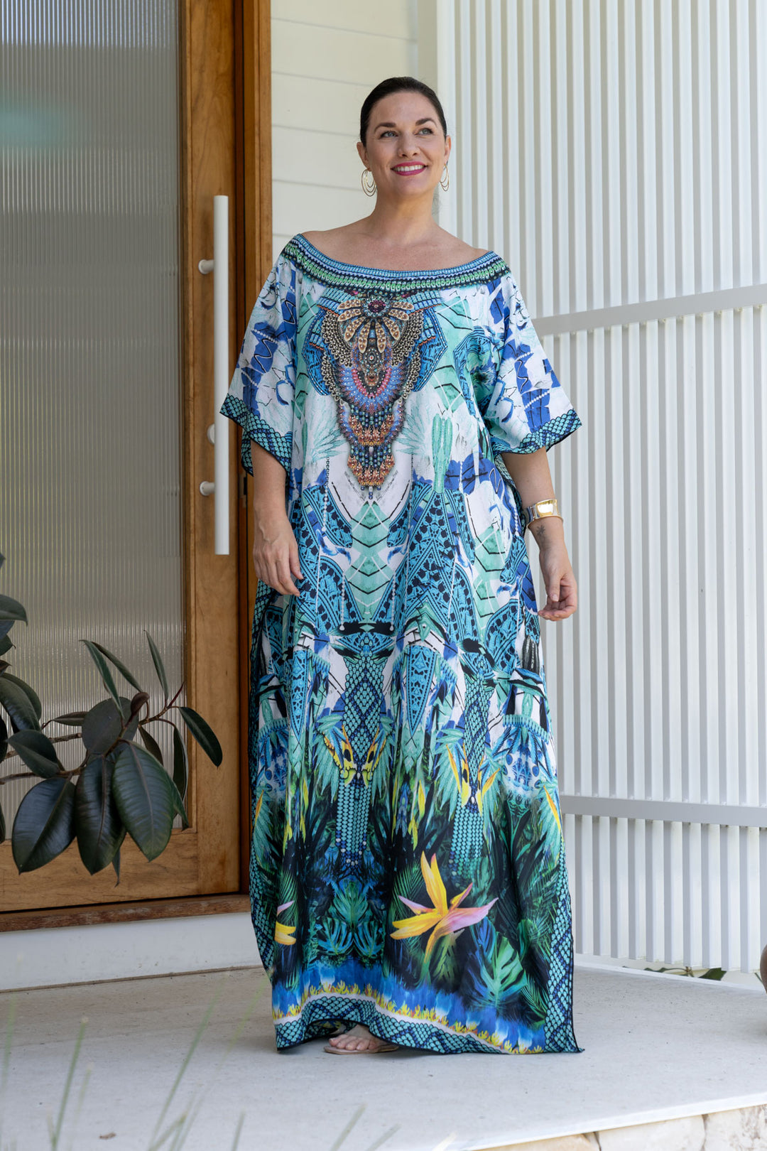 Nova Embellished Kaftan - Long