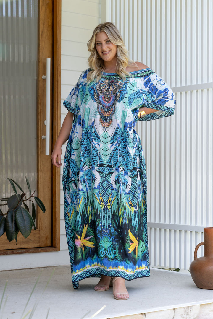 Nova Embellished Kaftan - Long