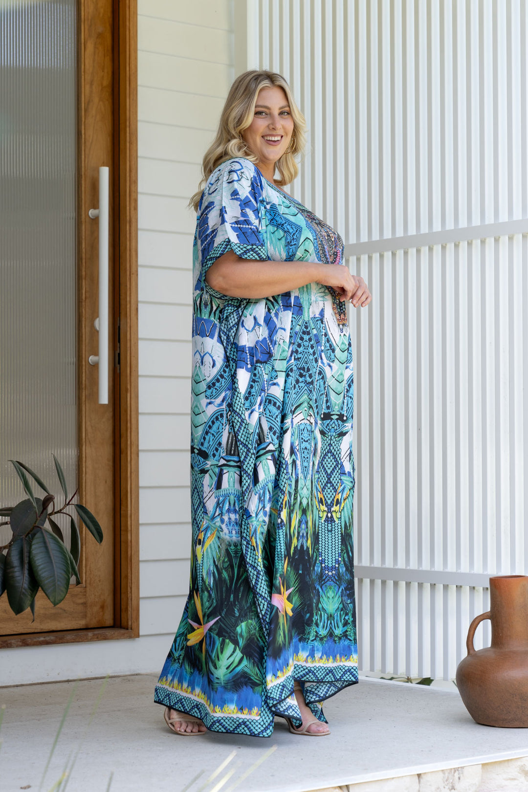 Nova Embellished Kaftan - Long